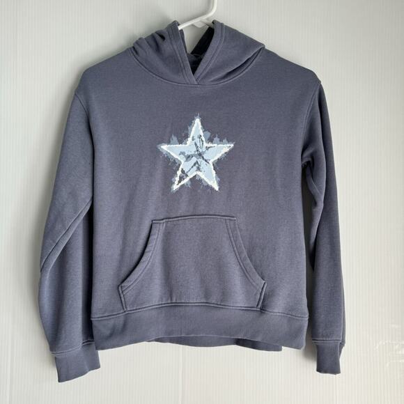 SO Kohls Star Blue Hoodie Pullover Hooded Sweatshirt - Picture 1 of 5